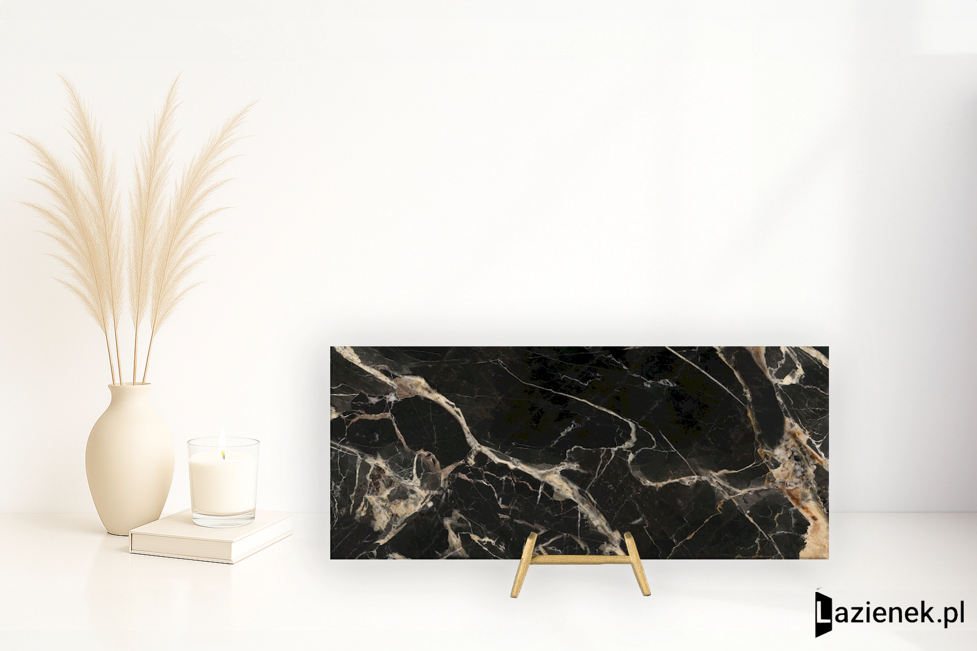 La Fabbrica Ava Black Gold Black Gold matowa 120x280 cm gr. 6 mm - płytka rektyfikowana / (L)276001